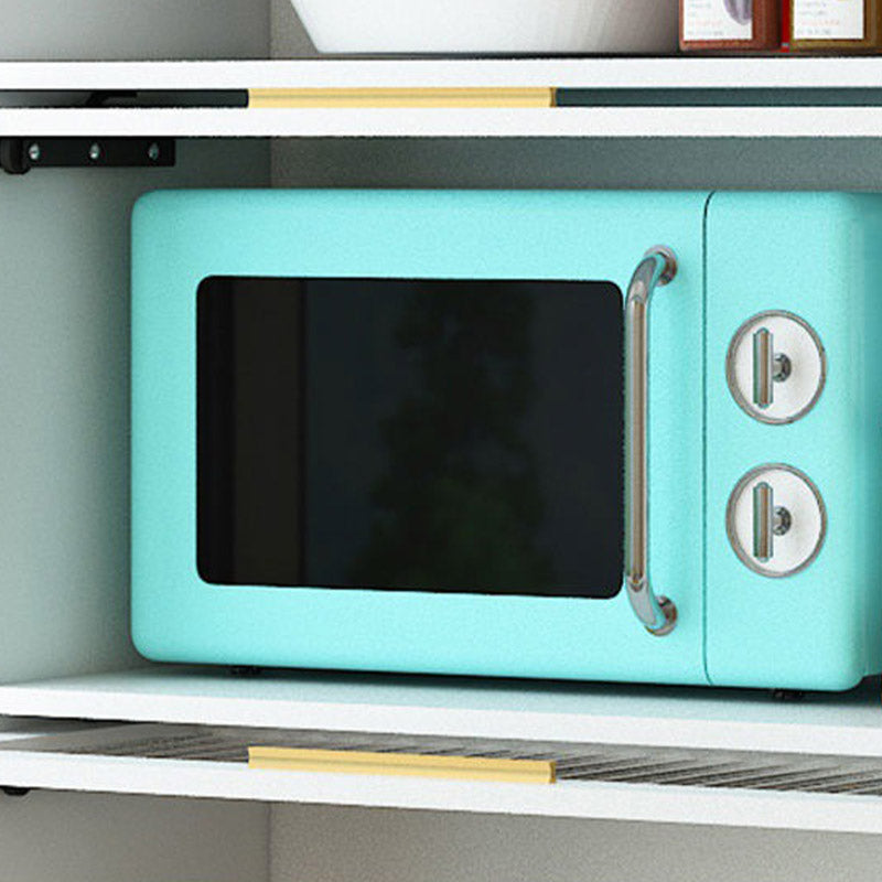 Glam Glass Door Sideboard Engineered Wood Side Board without LED Lights Clearhalo 'buffet_sideboard' 'Buffets & Sideboards' 'furn' 'furn_buffet_sideboard' 'Furniture' 'Kitchen & Dining Furniture' 6732892