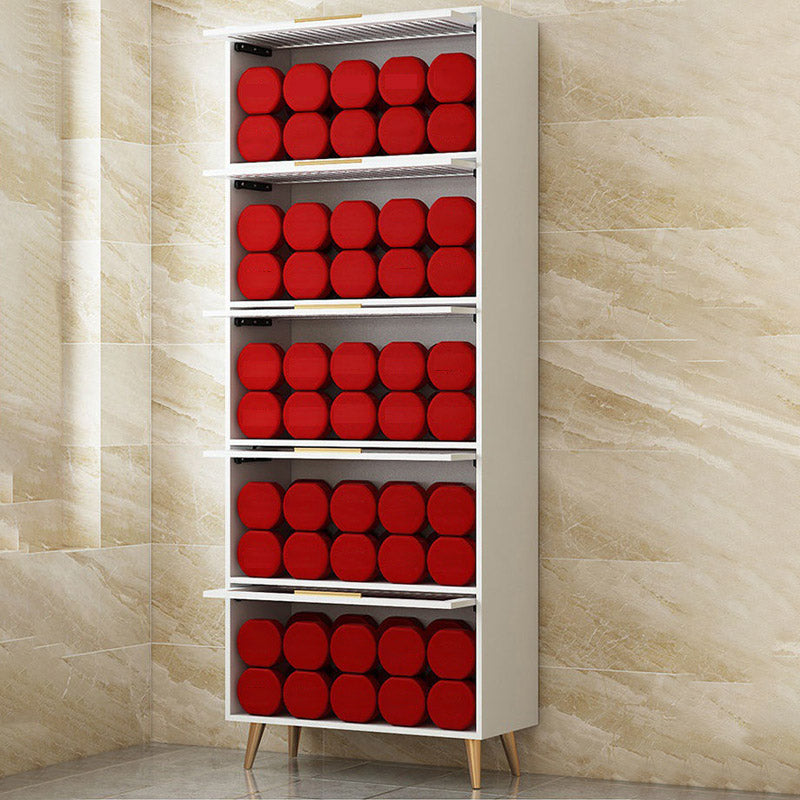 Glam Glass Door Sideboard Engineered Wood Side Board without LED Lights Clearhalo 'buffet_sideboard' 'Buffets & Sideboards' 'furn' 'furn_buffet_sideboard' 'Furniture' 'Kitchen & Dining Furniture' 6732905