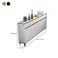 Cena in vetro Sideboard Sideboard White Mirroring Board con gambe metalliche
