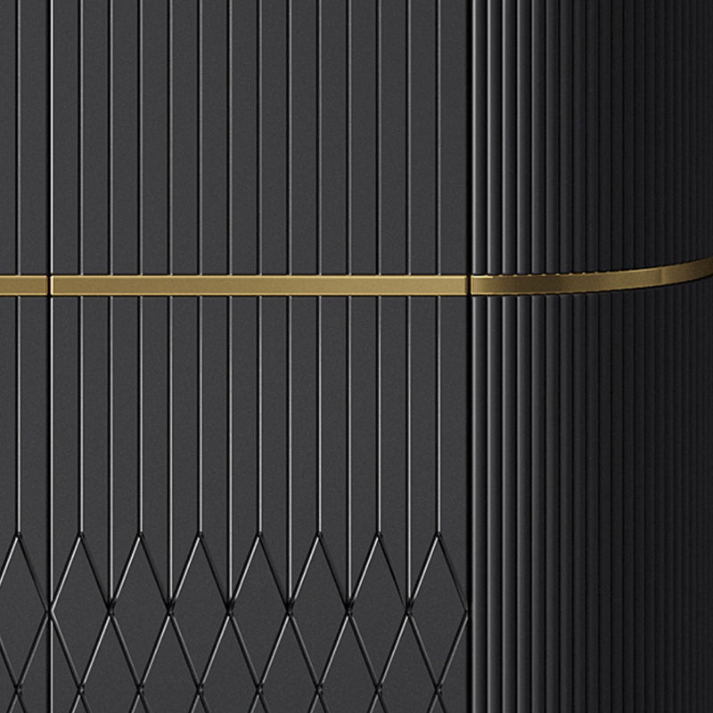 Glam Stone Top Sideboard Engineered Wood Side Board with Gold Legs Clearhalo 'buffet_sideboard' 'Buffets & Sideboards' 'furn' 'furn_buffet_sideboard' 'Furniture' 'Kitchen & Dining Furniture' 6733042