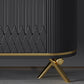 Glam Stone Top Sideboard Engineered Wood Side Board with Gold Legs Clearhalo 'buffet_sideboard' 'Buffets & Sideboards' 'furn' 'furn_buffet_sideboard' 'Furniture' 'Kitchen & Dining Furniture' 6733043