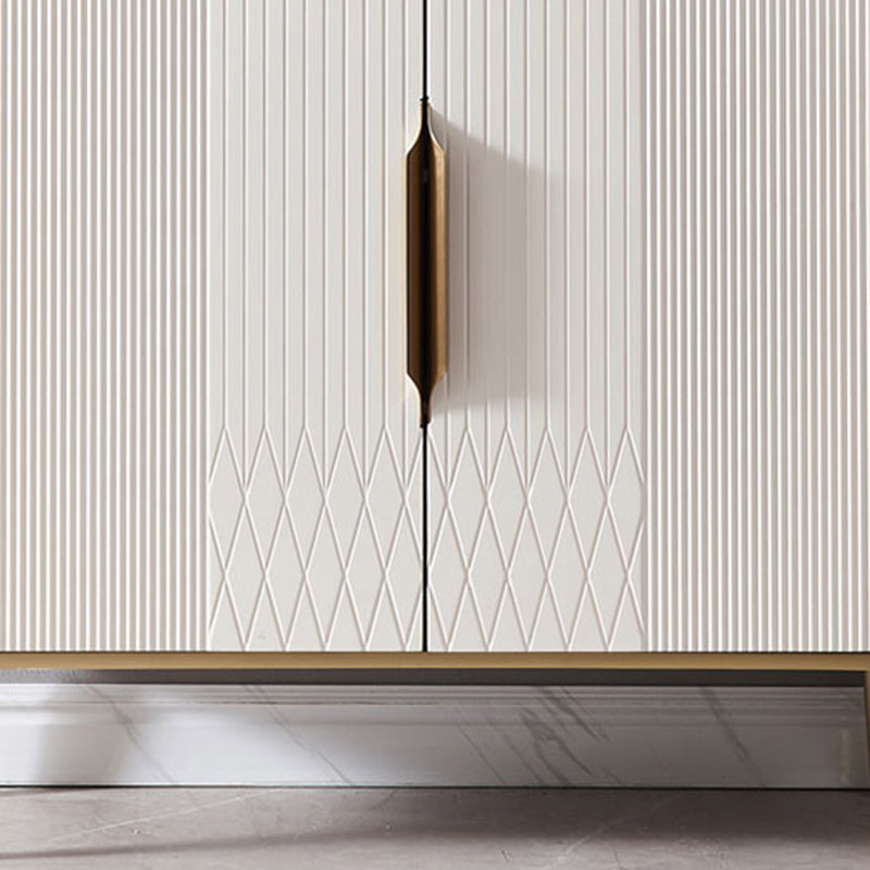 2ドア付きモダンな石のトップサイドボードエンジニアリングウッドサイドボード