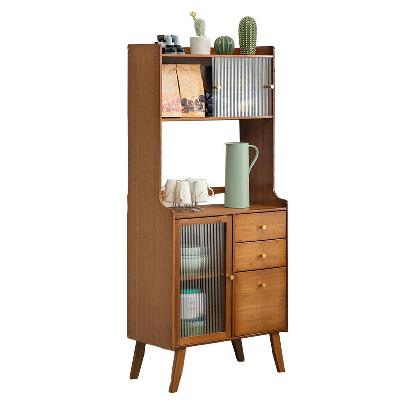 Holzbuffet Tisch modernes Seitenbrett mit Schränken und Schublade