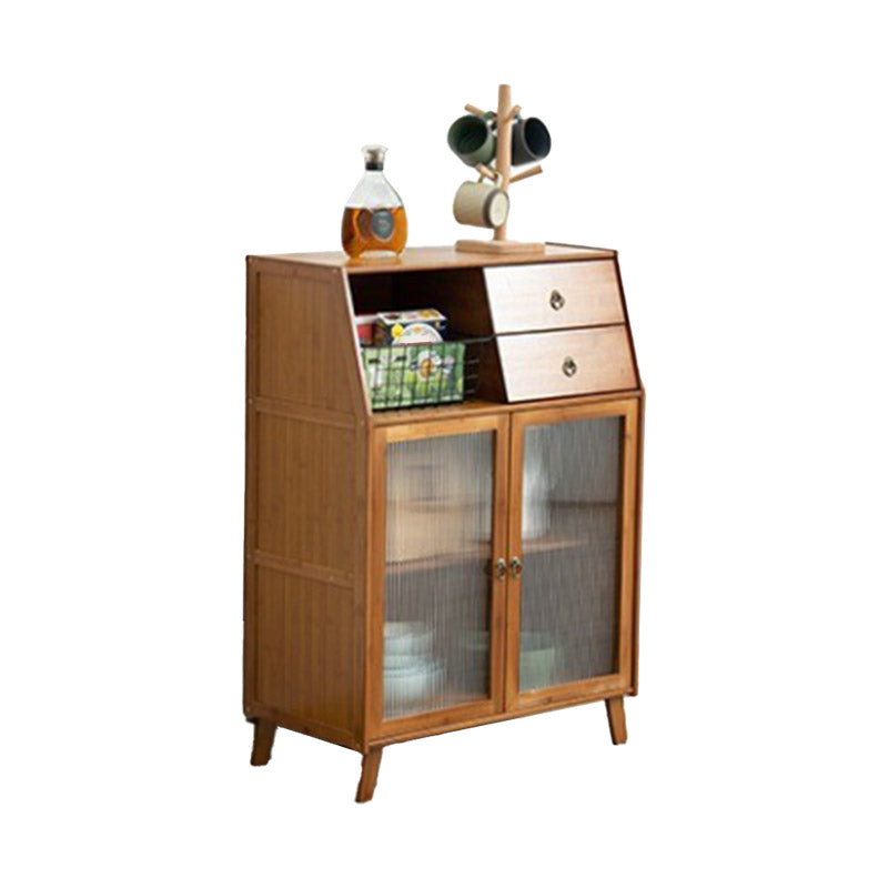 Holzbuffet Tisch modernes Seitenbrett mit Schränken und Schublade