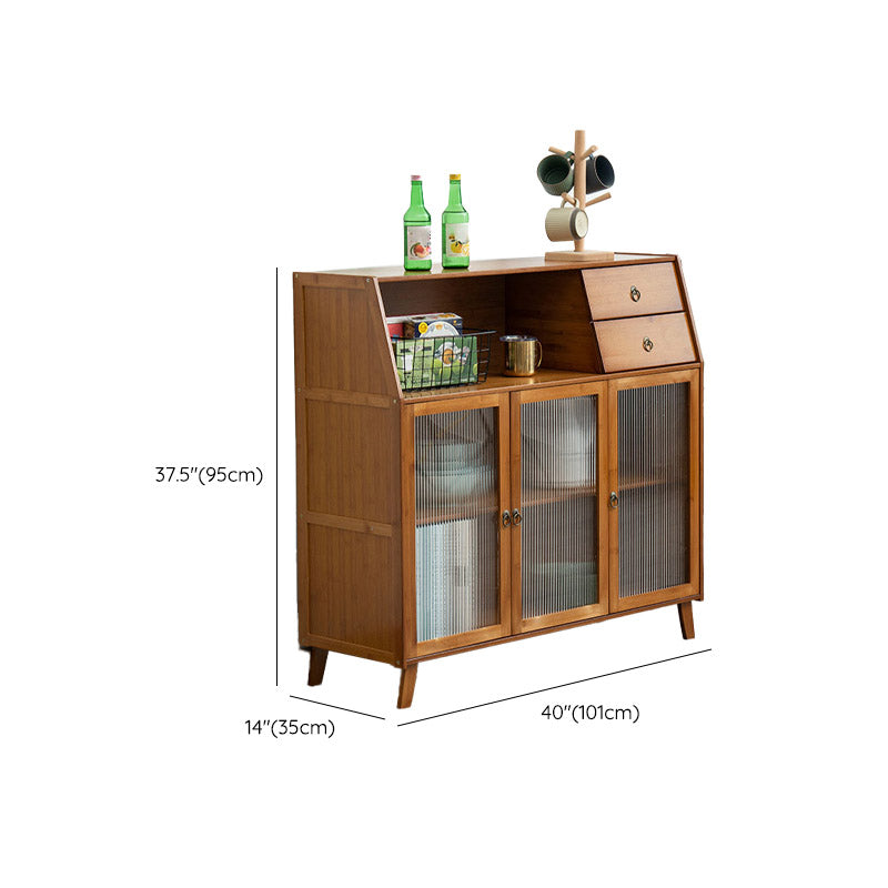 Holzbuffet Tisch modernes Seitenbrett mit Schränken und Schublade