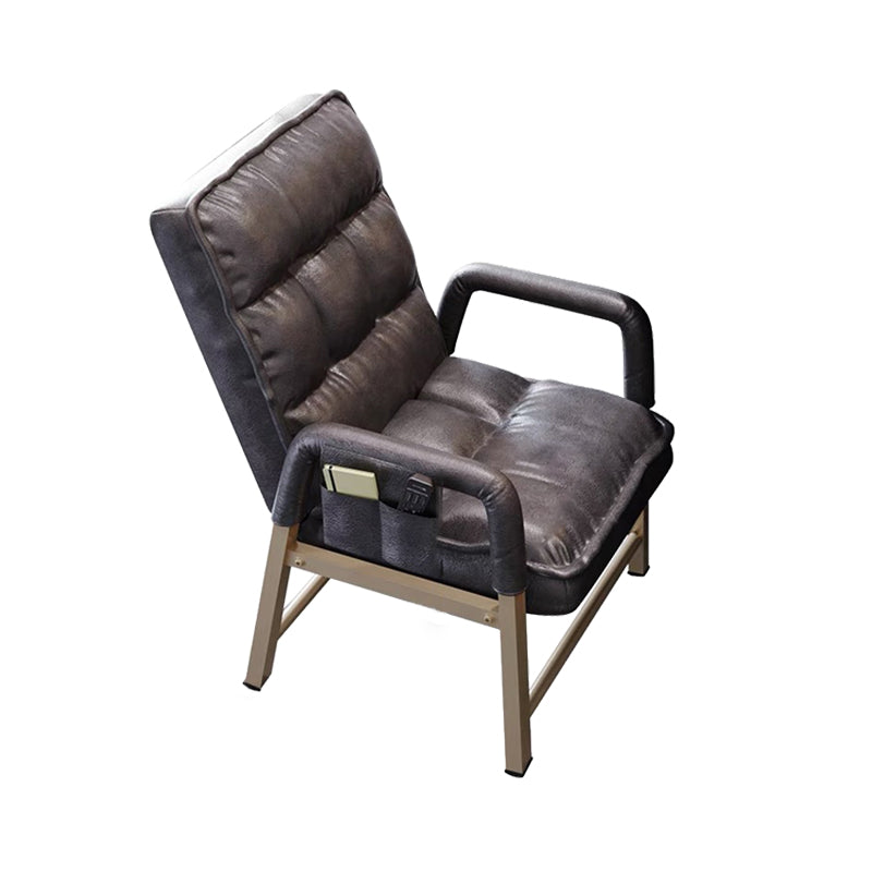 Chaise de bureau en métal chaise de bras contemporain à hauteur de dos réglable