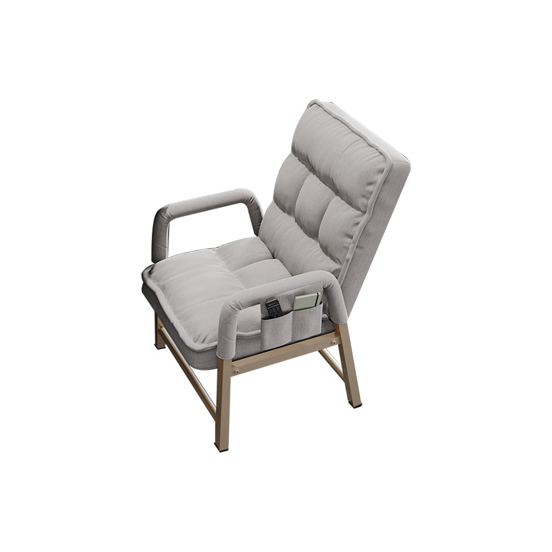 Chaise de bureau en métal chaise de bras contemporain à hauteur de dos réglable