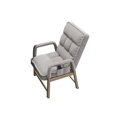 Chaise de bureau en métal chaise de bras contemporain à hauteur de dos réglable