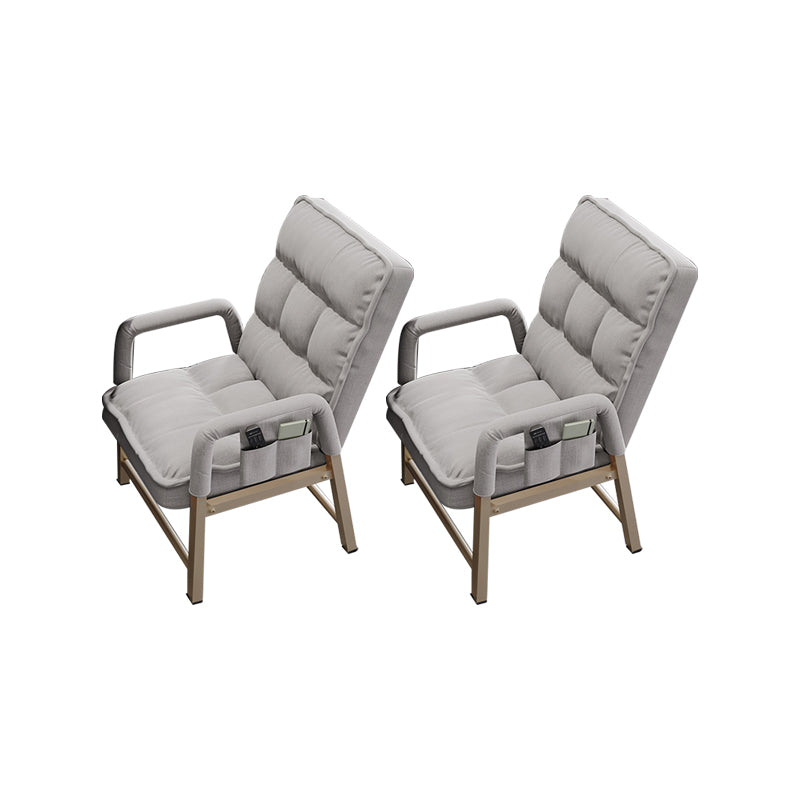 Chaise de bureau en métal chaise de bras contemporain à hauteur de dos réglable