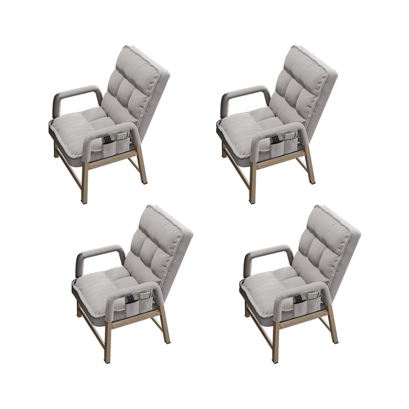 Chaise de bureau en métal chaise de bras contemporain à hauteur de dos réglable