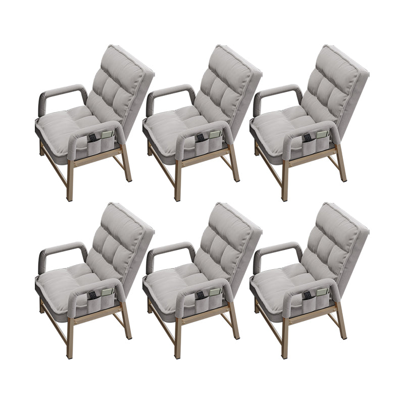 Chaise de bureau en métal chaise de bras contemporain à hauteur de dos réglable