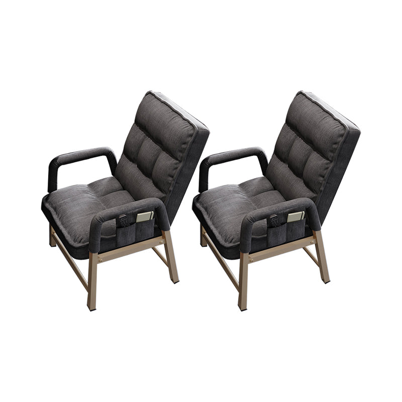 Chaise de bureau en métal chaise de bras contemporain à hauteur de dos réglable