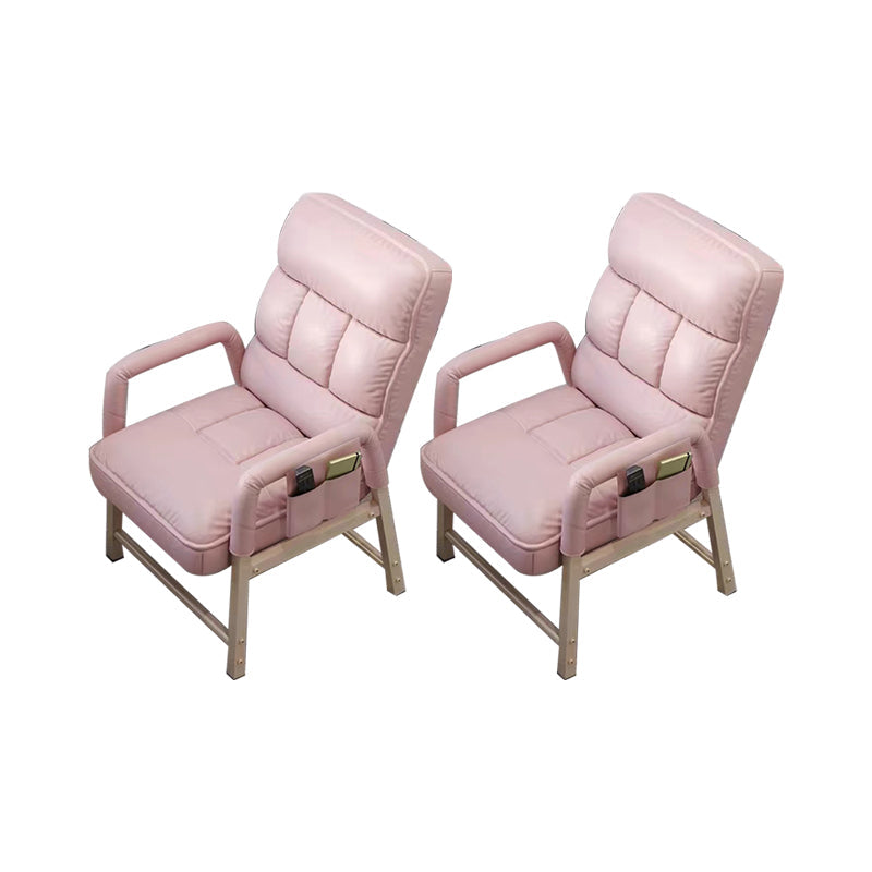 Chaise de bureau en métal chaise de bras contemporain à hauteur de dos réglable