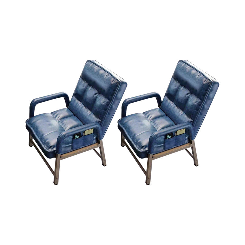 Chaise de bureau en métal chaise de bras contemporain à hauteur de dos réglable