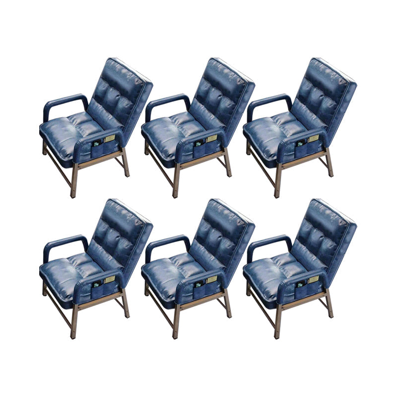 Chaise de bureau en métal chaise de bras contemporain à hauteur de dos réglable