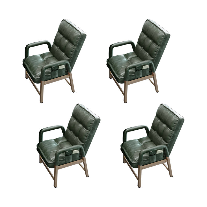 Chaise de bureau en métal chaise de bras contemporain à hauteur de dos réglable