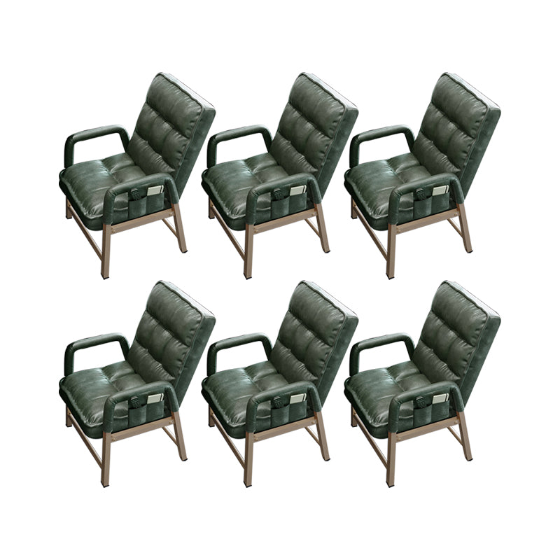 Chaise de bureau en métal chaise de bras contemporain à hauteur de dos réglable