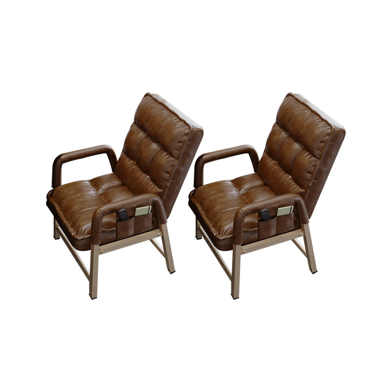 Chaise de bureau en métal chaise de bras contemporain à hauteur de dos réglable