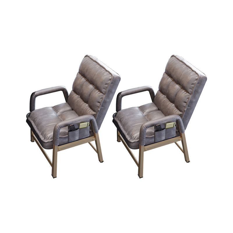 Chaise de bureau en métal chaise de bras contemporain à hauteur de dos réglable