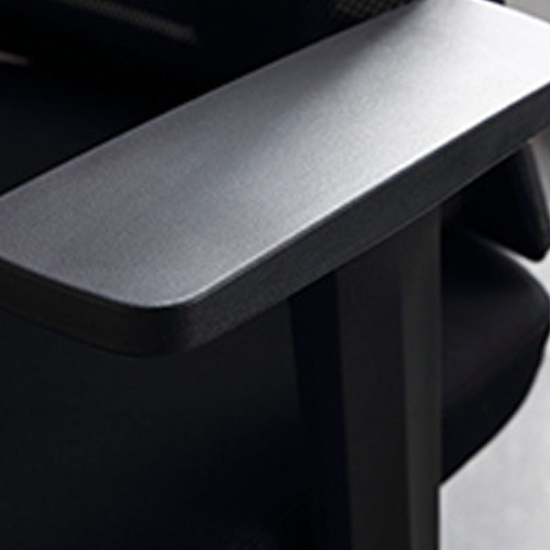 Chaise de bureau ergonomique moderne sans roues à bras fixes rembourrés sans chaise de bureau pénible