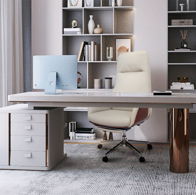 Modern No Arm Executive Chair Adjustable Height Managers Chair for Office Clearhalo 'furn' 'furn_office_chair' 'Furniture' 'Office Chairs' 'Office Furniture' 'office_chair' 6733328