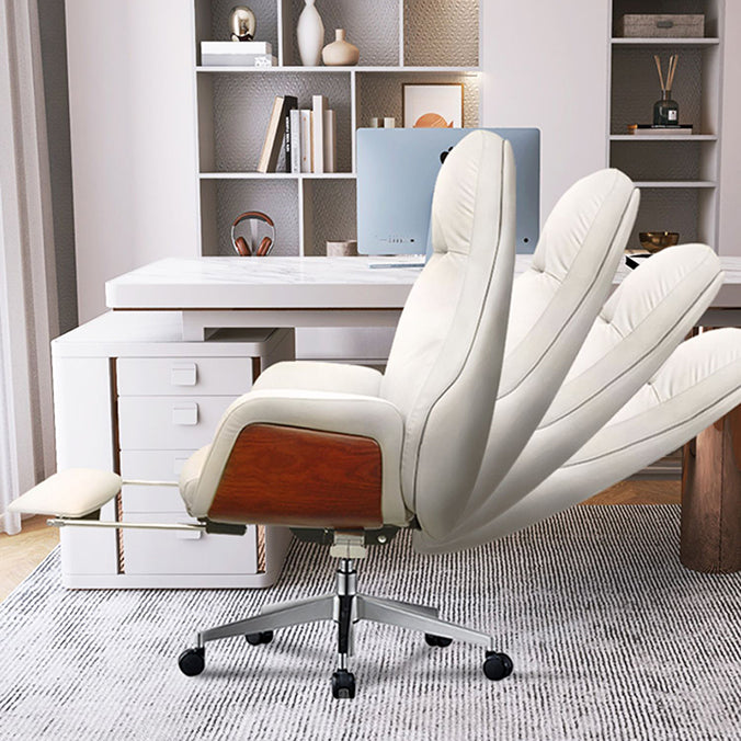 Modern No Arm Executive Chair Adjustable Height Managers Chair for Office Clearhalo 'furn' 'furn_office_chair' 'Furniture' 'Office Chairs' 'Office Furniture' 'office_chair' 6733330