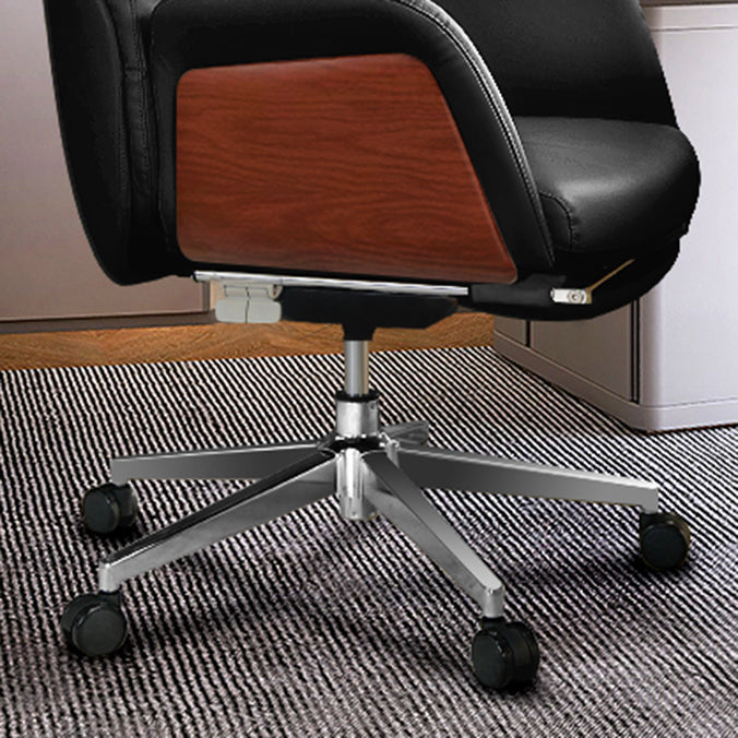 Modern No Arm Executive Chair Adjustable Height Managers Chair for Office Clearhalo 'furn' 'furn_office_chair' 'Furniture' 'Office Chairs' 'Office Furniture' 'office_chair' 6733338