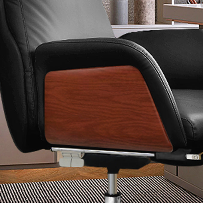 Modern No Arm Executive Chair Adjustable Height Managers Chair for Office Clearhalo 'furn' 'furn_office_chair' 'Furniture' 'Office Chairs' 'Office Furniture' 'office_chair' 6733340