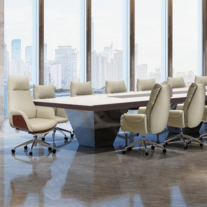 Modern No Arm Executive Chair Adjustable Height Managers Chair for Office Clearhalo 'furn' 'furn_office_chair' 'Furniture' 'Office Chairs' 'Office Furniture' 'office_chair' 6733342