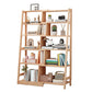 Wooden Ladder Bookshelf Modern Style Open Back Bookcase for Home Office