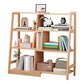 Wooden Ladder Bookshelf Modern Style Open Back Bookcase for Home Office