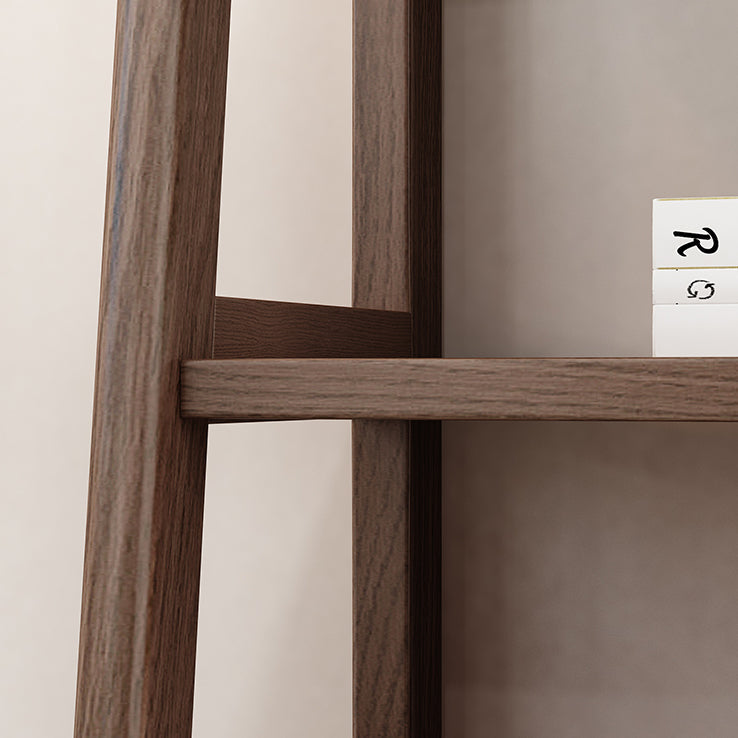 Wooden Ladder Bookshelf Modern Style Open Back Bookcase for Home Office