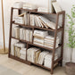 Wooden Ladder Bookshelf Modern Style Open Back Bookcase for Home Office