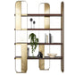 Glam Engineered Wood Bookshelf Standard Open Back Bookcase with Shelves