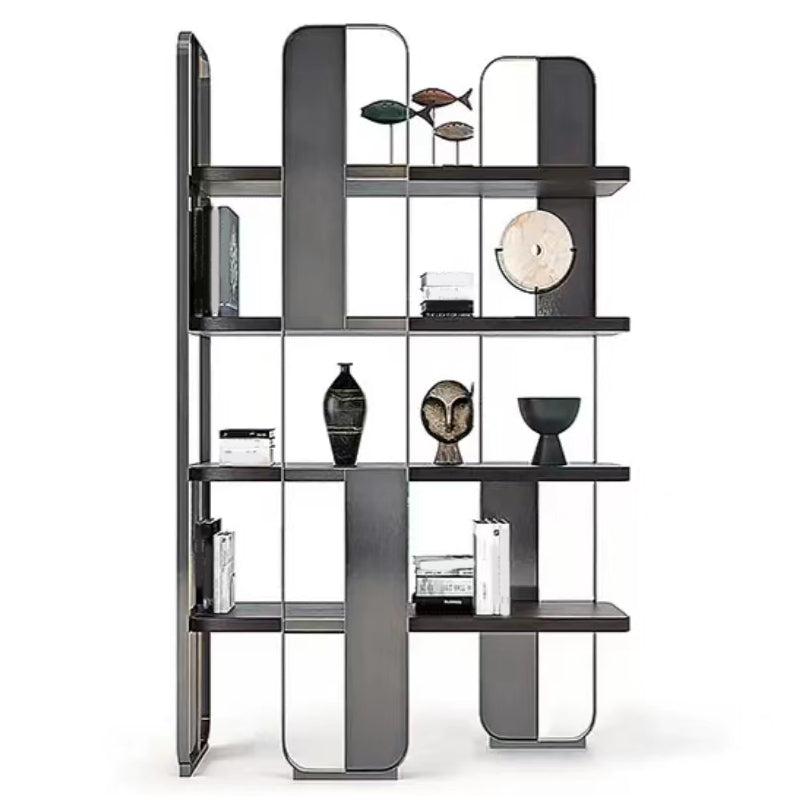 Glam Engineered Wood Bookshelf Standard Open Back Bookcase with Shelves