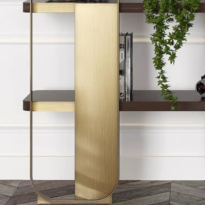 Glam Engineered Wood Bookshelf Standard Open Back Bookcase with Shelves