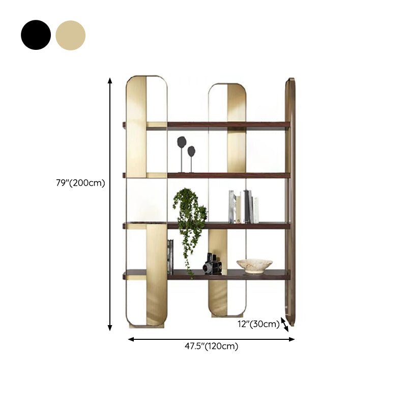 Glam Engineered Wood Bookshelf Standard Open Back Bookcase with Shelves