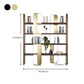 Glam Engineered Wood Bookshelf Standard Open Back Bookcase with Shelves