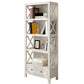Wood Standard Bookcase Contemporary Closed Back Bookshelf with Shelves