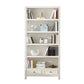 Wood Standard Bookcase Contemporary Closed Back Bookshelf with Shelves