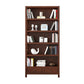 Wood Standard Bookcase Contemporary Closed Back Bookshelf with Shelves