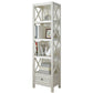 Wood Standard Bookcase Contemporary Closed Back Bookshelf with Shelves