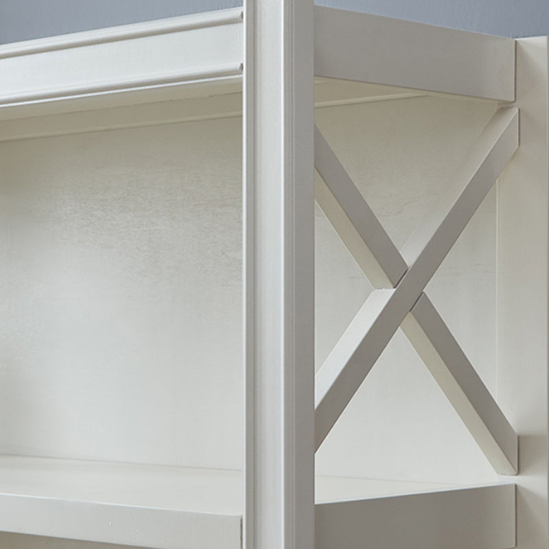 Wood Standard Bookcase Contemporary Closed Back Bookshelf with Shelves