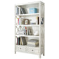 Wood Standard Bookcase Contemporary Closed Back Bookshelf with Shelves