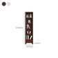 Wood Standard Bookcase Contemporary Closed Back Bookshelf with Shelves