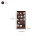 Wood Standard Bookcase Contemporary Closed Back Bookshelf with Shelves