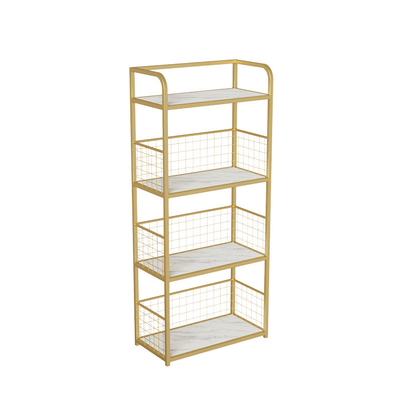 メタルオープンバックスタンダードブックシェルフホームオフィス用モダンスタイルの本棚