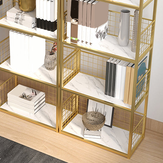 メタルオープンバックスタンダードブックシェルフホームオフィス用モダンスタイルの本棚