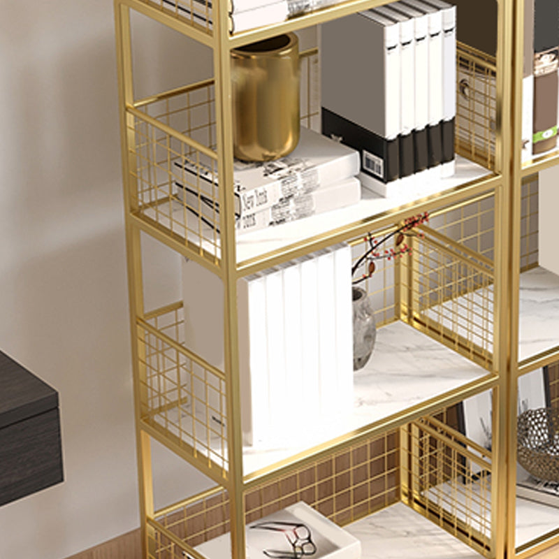 メタルオープンバックスタンダードブックシェルフホームオフィス用モダンスタイルの本棚