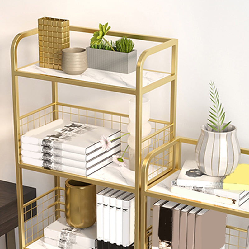 メタルオープンバックスタンダードブックシェルフホームオフィス用モダンスタイルの本棚